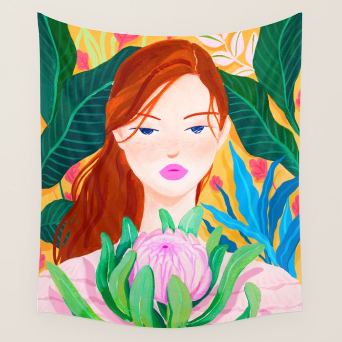 Botanical Lady Wall Tapestry Gallery Image 4