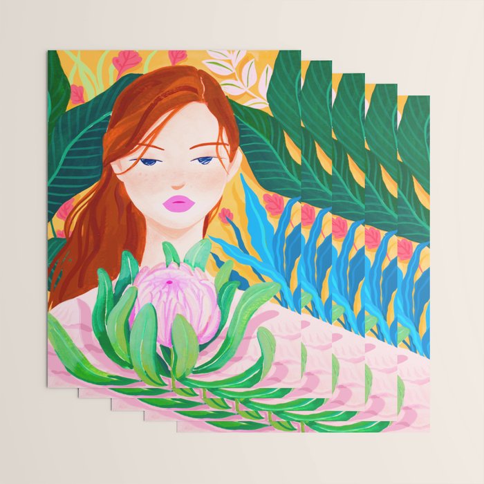 Botanical Lady Wrapping Paper Gallery Image 3