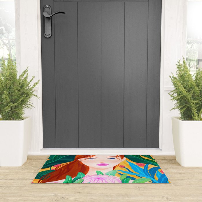 Botanical Lady Welcome Mat Gallery Image 3