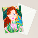 Botanical Lady Stationery Card Gallery Image 2