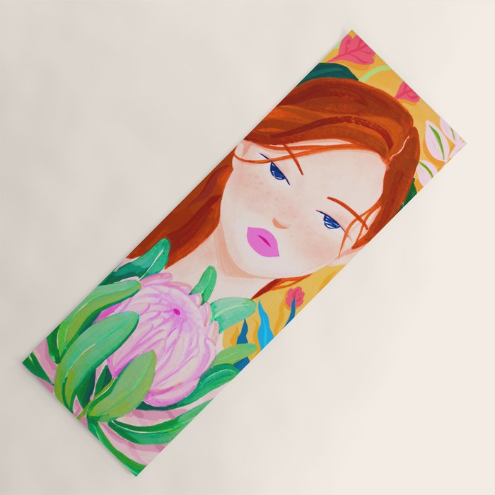 Botanical Lady Yoga Mat Gallery Image 1