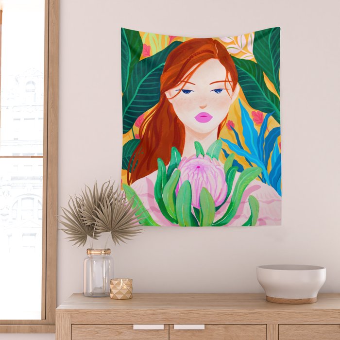 Botanical Lady Wall Tapestry Gallery Image 2