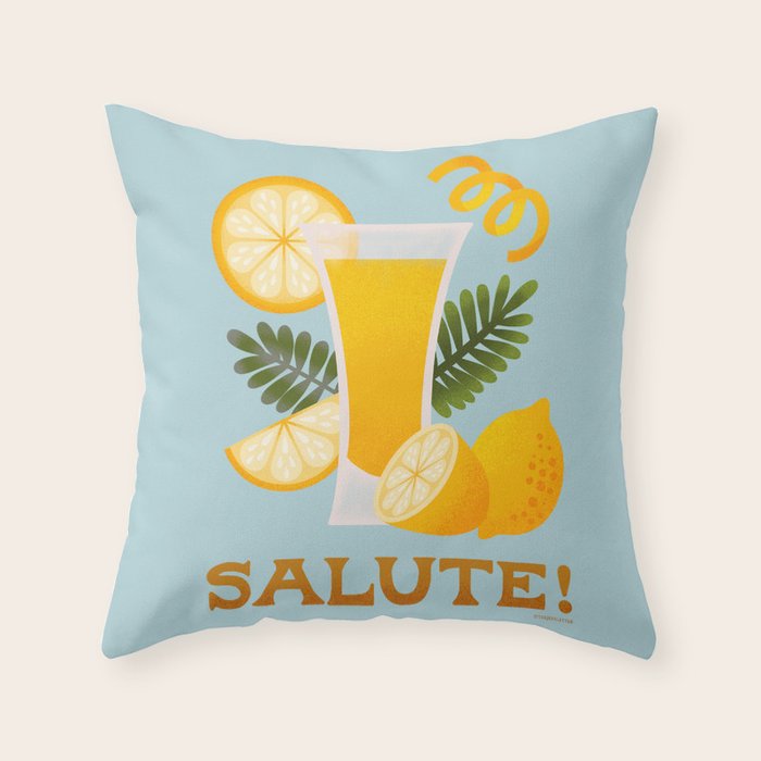Limocello - Amalfi Coast Cocktails Throw Pillow Gallery Image 6