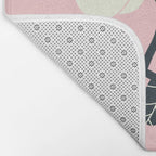 Retro Pumpkin Vines on Dusty Pink Bath Mat Gallery Image 2