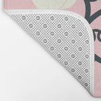 Retro Pumpkin Vines on Dusty Pink Bath Mat Gallery Image 2