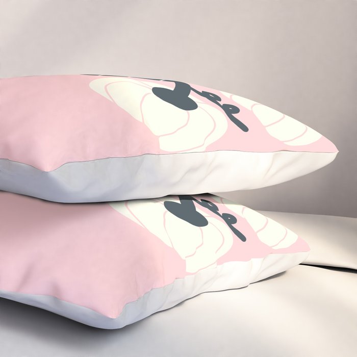 Retro Pumpkin Vines on Dusty Pink Pillow Sham Gallery Image 3