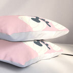 Retro Pumpkin Vines on Dusty Pink Pillow Sham Gallery Image 3