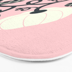 Retro Pumpkin Vines on Dusty Pink Bath Mat Gallery Image 3