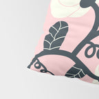 Retro Pumpkin Vines on Dusty Pink Pillow Sham Gallery Image 4