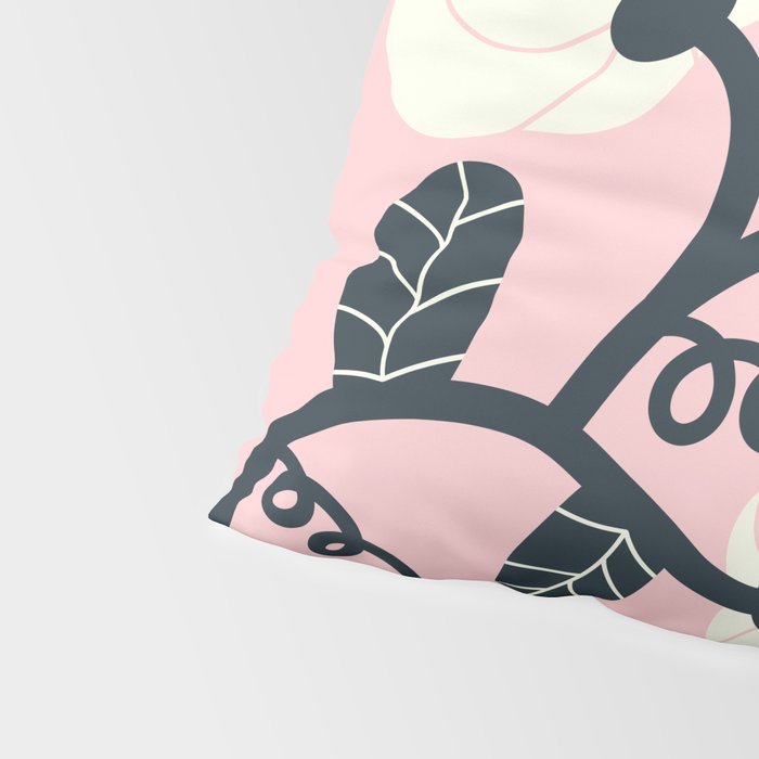 Retro Pumpkin Vines on Dusty Pink Pillow Sham Gallery Image 4