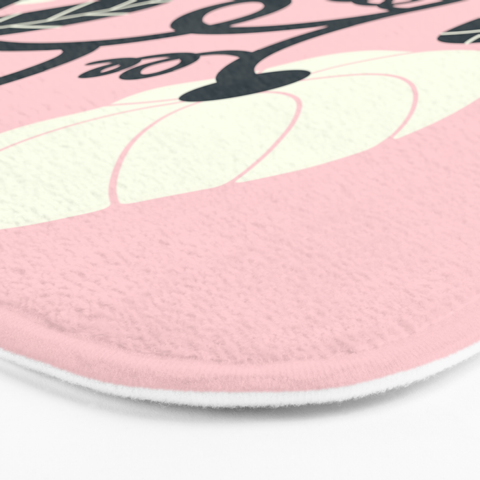 Retro Pumpkin Vines on Dusty Pink Bath Mat Gallery Image 3