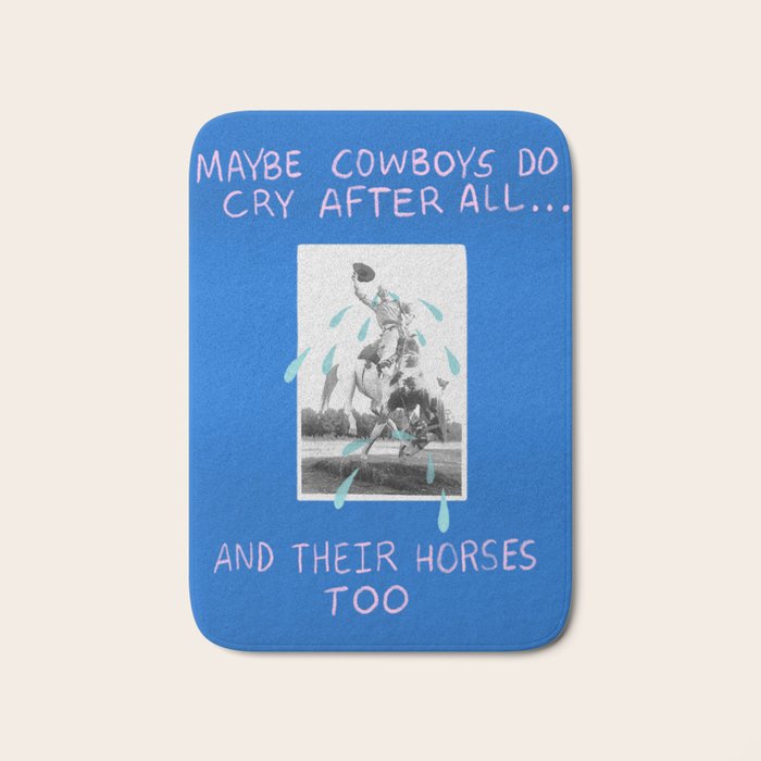 Cowboys Cry Too Bath Mat Gallery Image 1