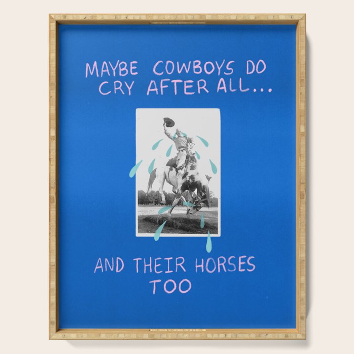 Cowboys Cry Too Serving Tray Gallery Image 1