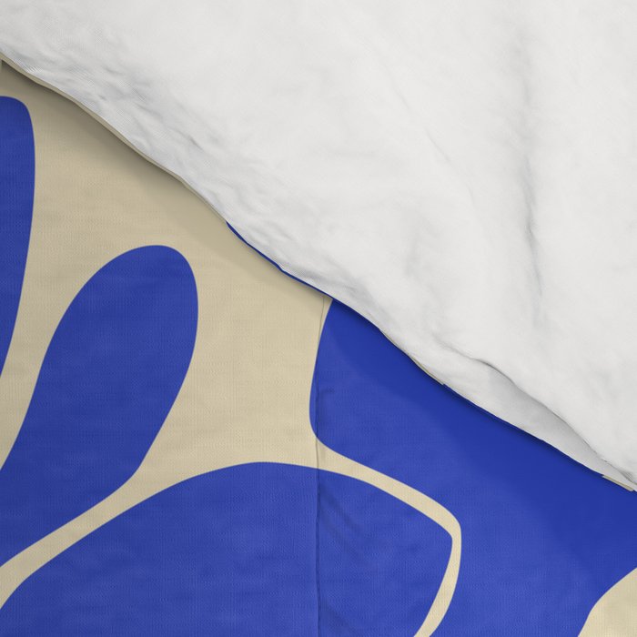 Abstract vintage blue flower art pattern Comforter Gallery Image 4