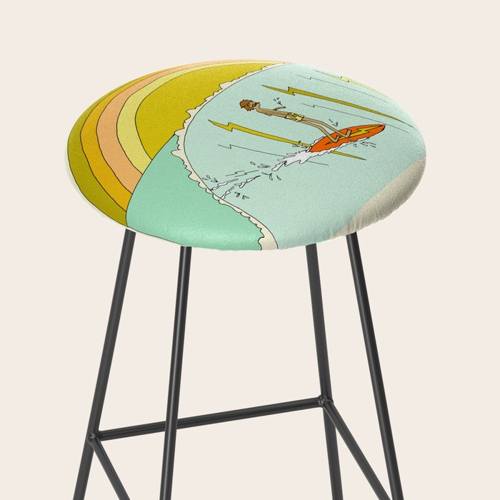 gerry lopez pipeline 70s daydreams // retro surf art by surfy birdy Stool Gallery Image 2