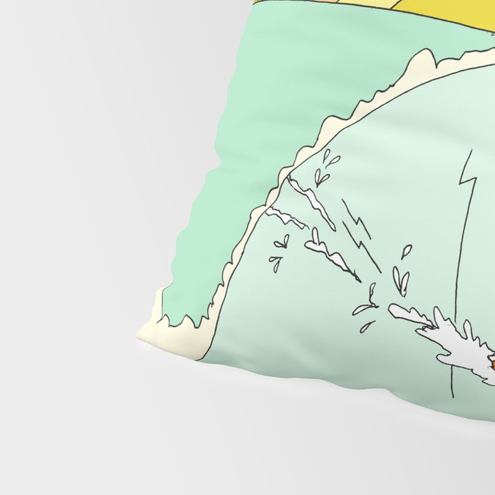 gerry lopez pipeline 70s daydreams // retro surf art by surfy birdy Pillow Sham Gallery Image 4