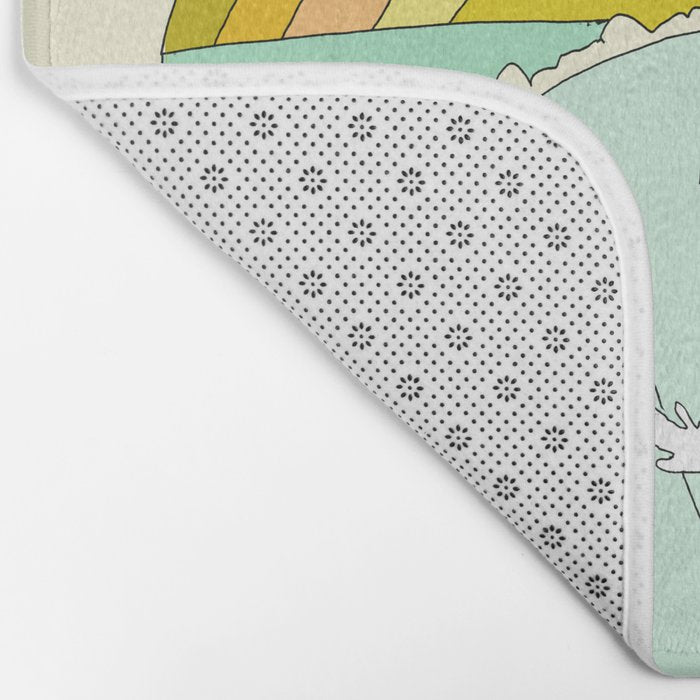 gerry lopez pipeline 70s daydreams // retro surf art by surfy birdy Bath Mat Gallery Image 2