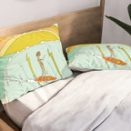 gerry lopez pipeline 70s daydreams // retro surf art by surfy birdy Pillow Sham Gallery Image 2