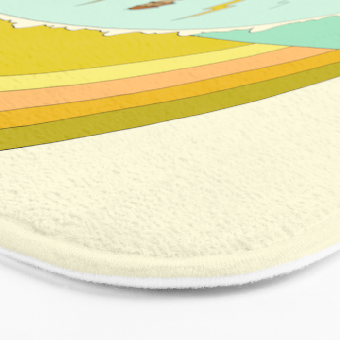 gerry lopez pipeline 70s daydreams // retro surf art by surfy birdy Bath Mat Gallery Image 3