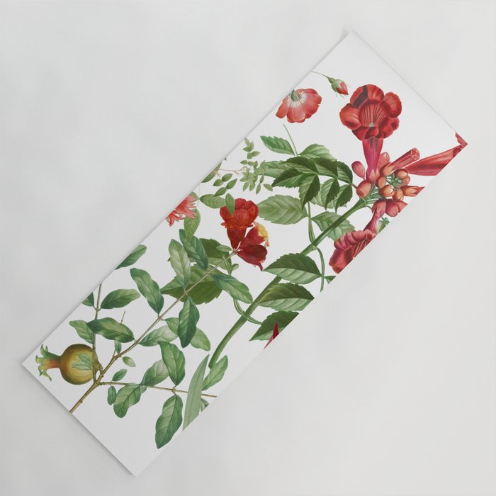 Rousing Red Botanical Yoga Mat Gallery Image 1