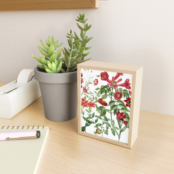 Rousing Red Botanical Mini Art Print Gallery Image 2