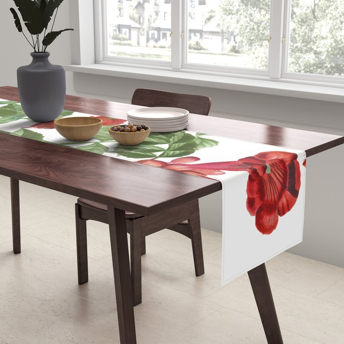 Rousing Red Botanical Table Runner Gallery Image 2