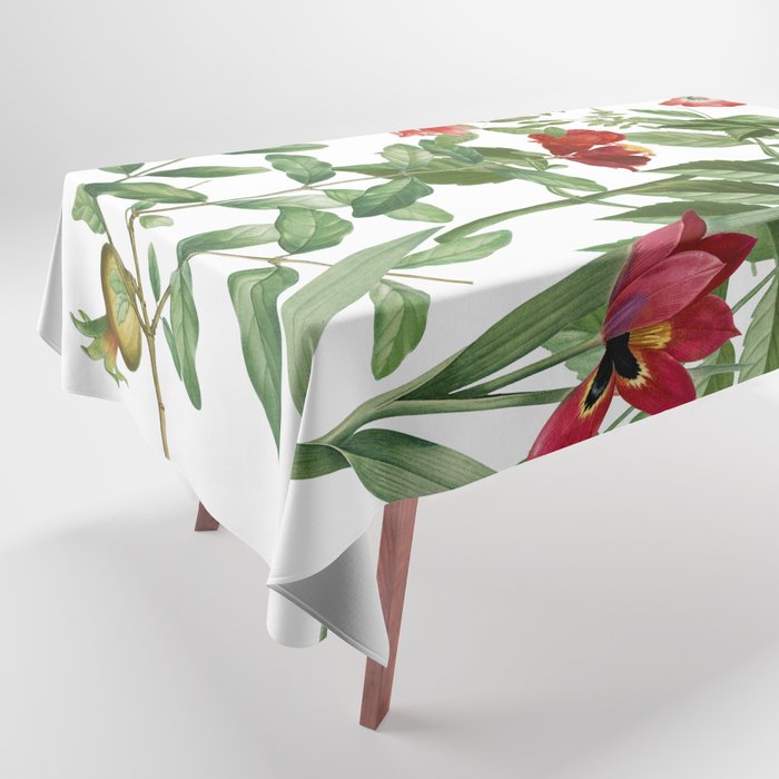Rousing Red Botanical Tablecloth Gallery Image 1