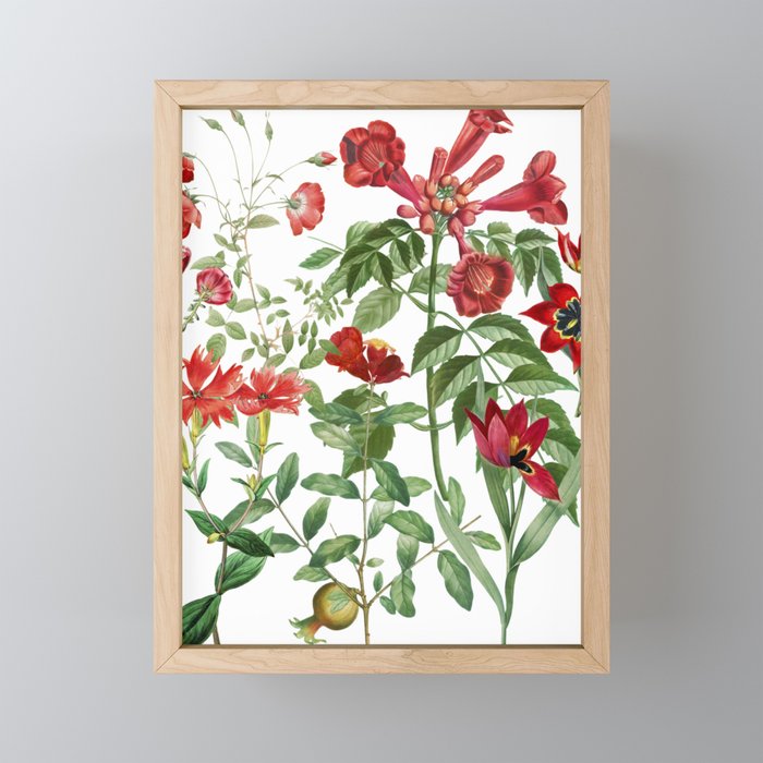 Rousing Red Botanical Mini Art Print Gallery Image 1