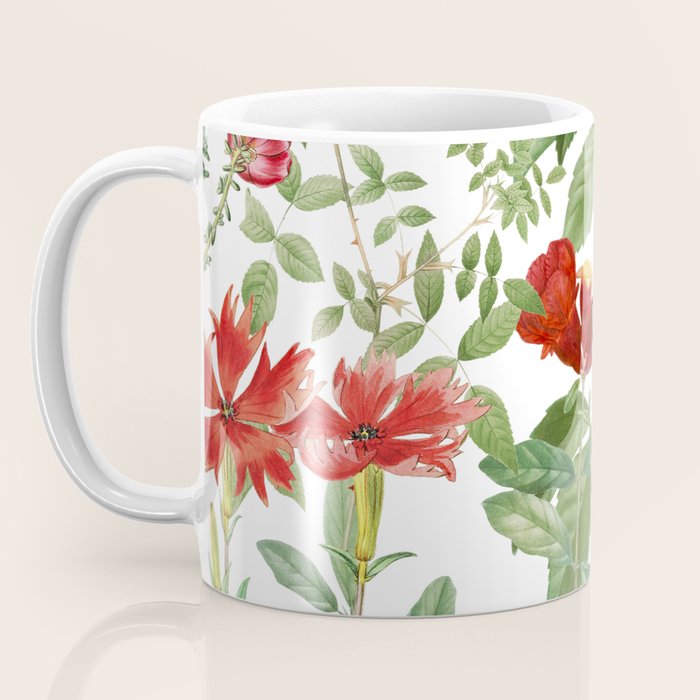 Rousing Red Botanical Coffee Mug Gallery Image 3