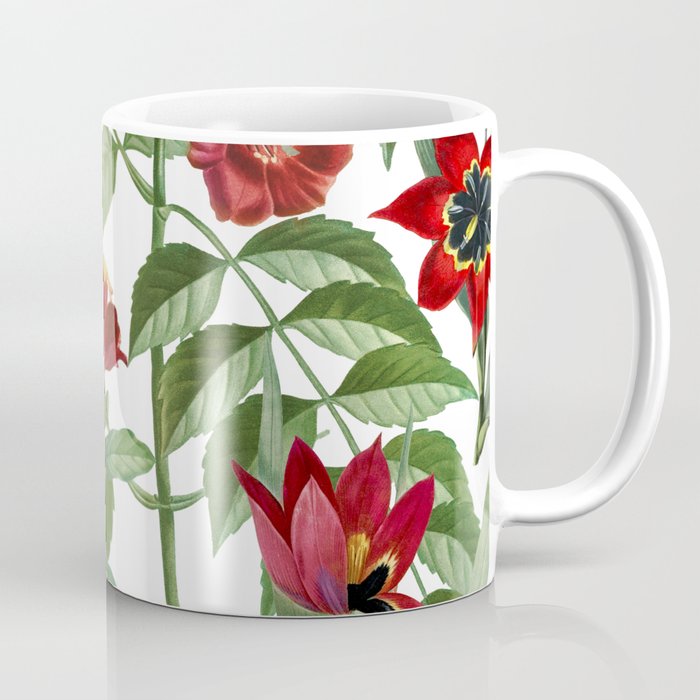Rousing Red Botanical Coffee Mug Gallery Image 1