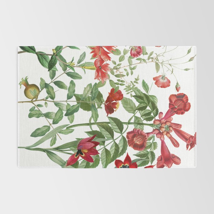 Rousing Red Botanical Rug Gallery Image 2
