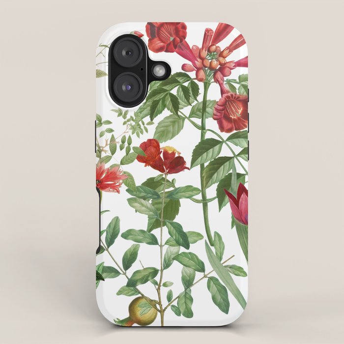 Rousing Red Botanical iPhone Case Gallery Image 1