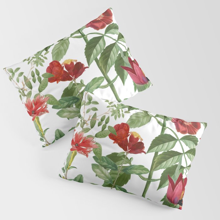 Rousing Red Botanical Pillow Sham Gallery Image 1