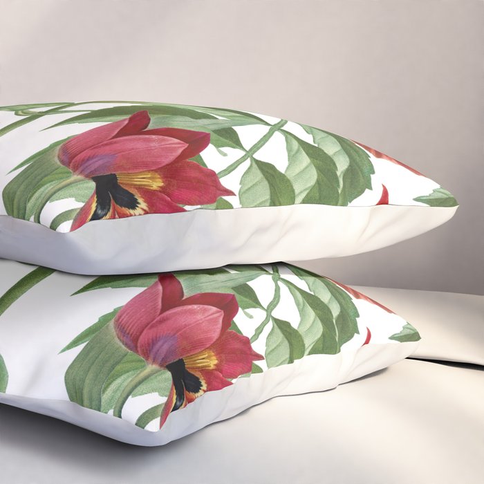Rousing Red Botanical Pillow Sham Gallery Image 3