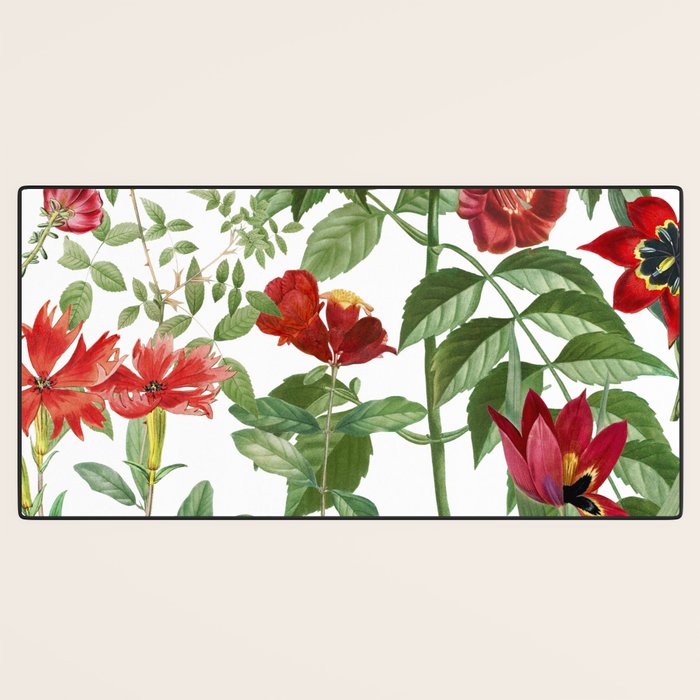Rousing Red Botanical Desk Mat Gallery Image 3