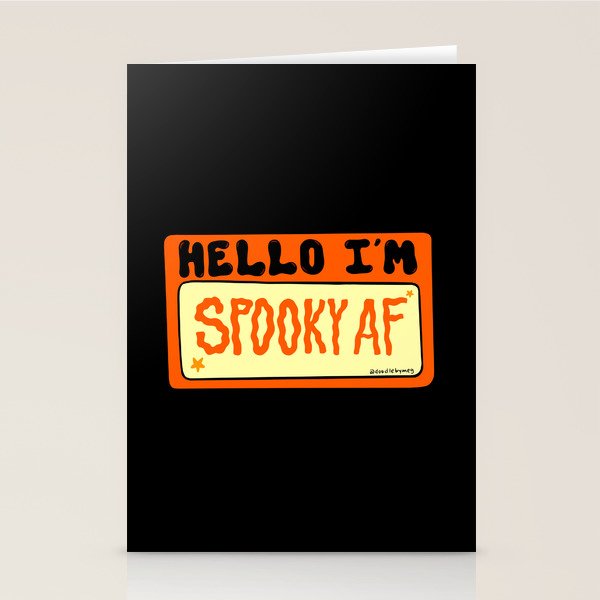 Spooky AF Stationery Card Gallery Image 1