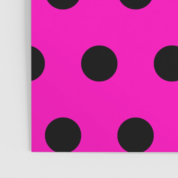 Hot Pink and Black Polka Dots Poster Gallery Image 3