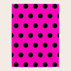 Hot Pink and Black Polka Dots Poster Gallery Image 4