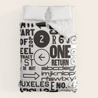 Urban Typography Black And White  Comforter Gallery Image 6