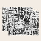 Urban Typography Black And White  Placemat Gallery Image 1
