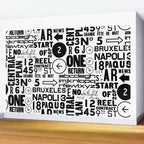 Urban Typography Black And White  Wall Mural Gallery Image 2