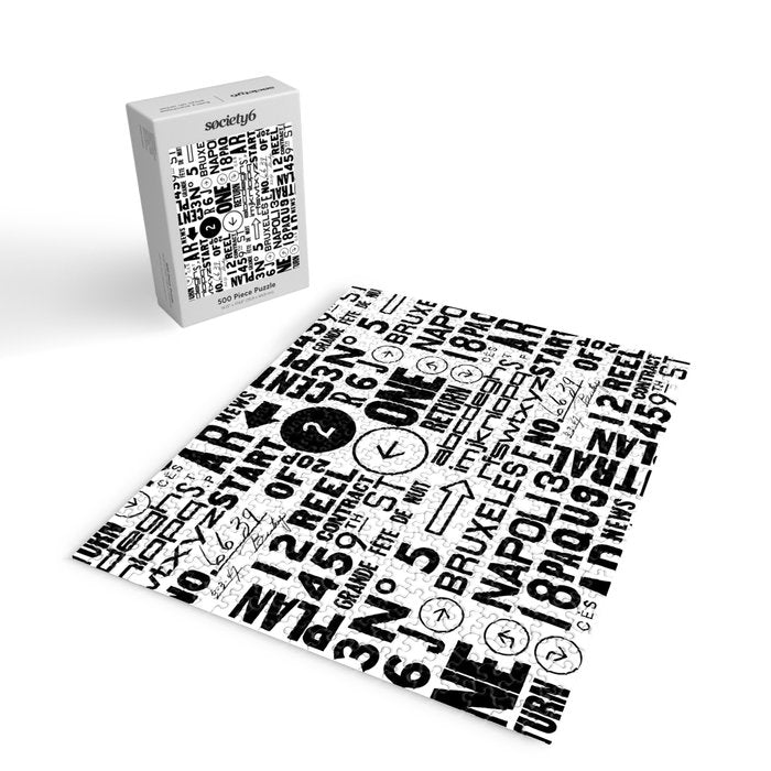 Urban Typography Black And White  Jigsaw Puzzle Gallery Image 2