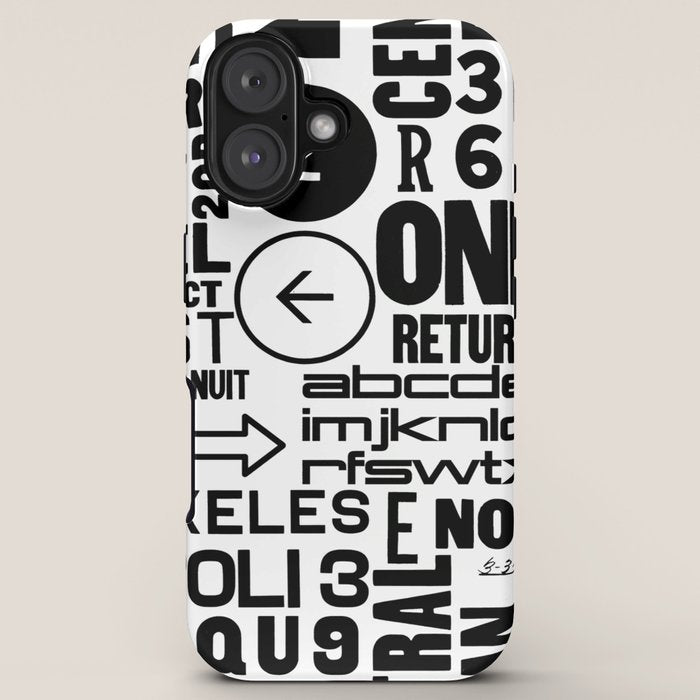 Urban Typography Black And White  iPhone Case Gallery Image 5
