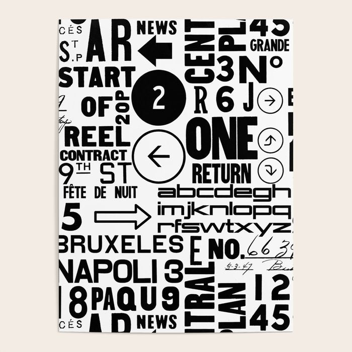 Urban Typography Black And White  Poster Gallery Image 4