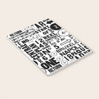 Urban Typography Black And White  Notebook Gallery Image 3
