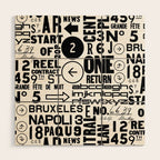 Urban Typography Black And White  Wood Wall Art Gallery Image 1