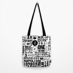 Urban Typography Black And White  Tote Bag Gallery Image 2