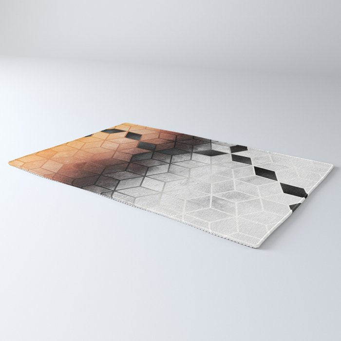 Ombre Concrete Cubes Rug Gallery Image 3