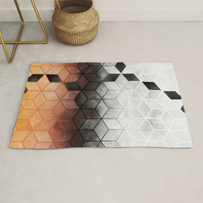 Ombre Concrete Cubes Rug Gallery Image 1