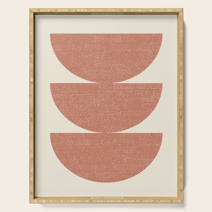 Half Circle 3 - Orange Terra Serving Tray Gallery Image 1